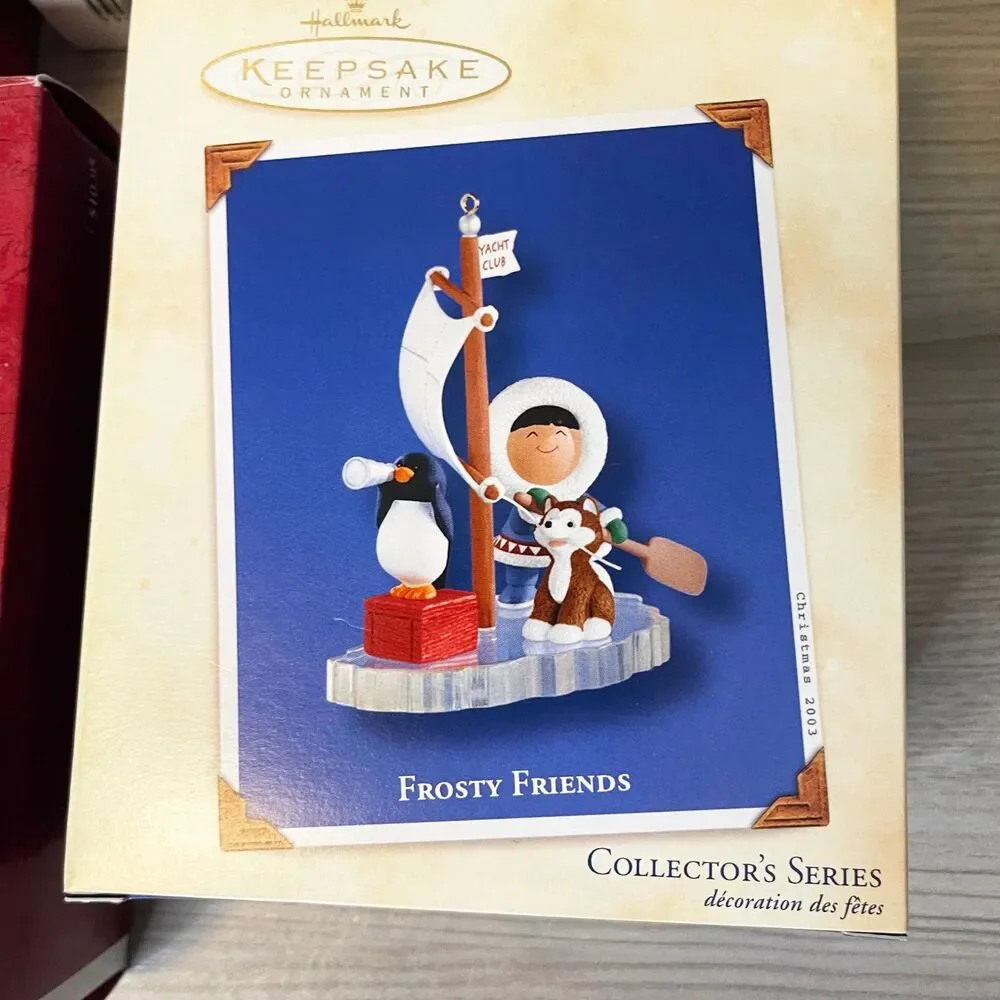 Hallmark Keepsake Frosty Friends Ornament Lot of 7 1992-2008 Collector Series